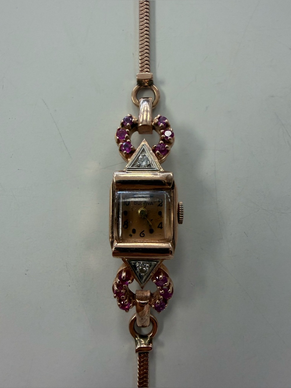 14k Rose Gold Vintage Bulova - Picture 3 of 4